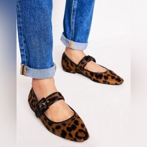 Boden Women's Leopard Vic Chisel Toe Mary Janes